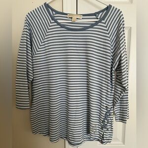 Michael Kors Blue Striped Women's Top